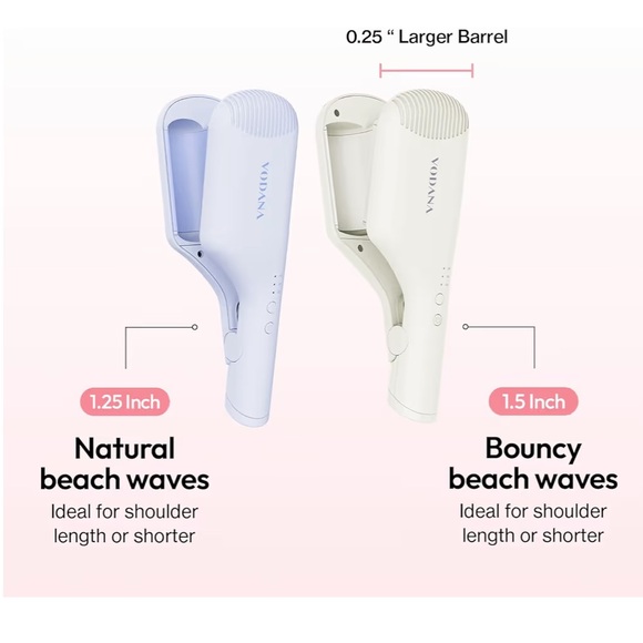 VODANA Compact Triple Flow Hair Waver - Portable Ceramic Curling Iron 003 - Picture 2 of 7